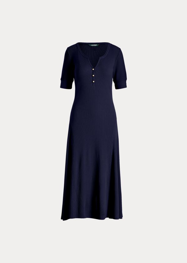 Ralph Lauren Cotton Fit-and-Flare Kjole Dame Danmark (XHJLR8059)